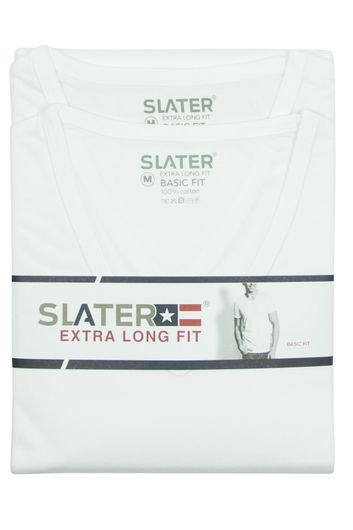 V-hals Slater t-shirts wit two-pack